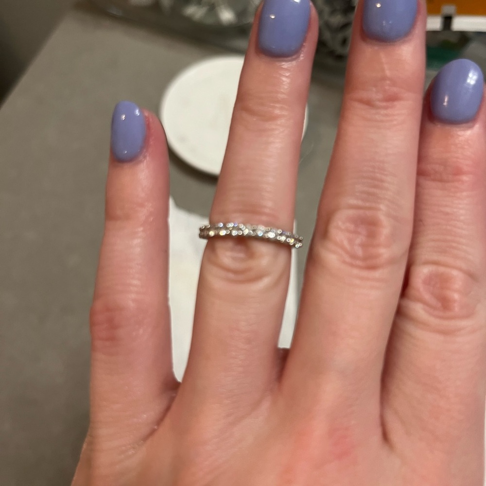 14k 1/2 ct diamond white gold anniversary band 5 3/4